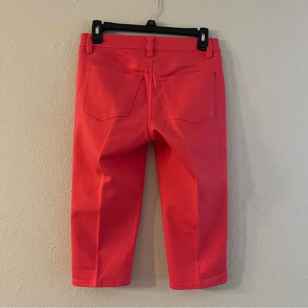 Talbots Pedal Pusher Vibrant Cropped Jeans in Coral - Picture 2 of 5